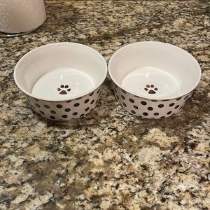 Dog Bowl Set. They hold a little over 2 cups.